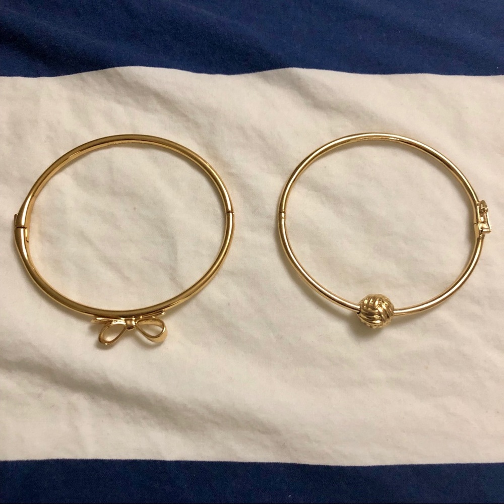 Kate Spade gold and silver bangles